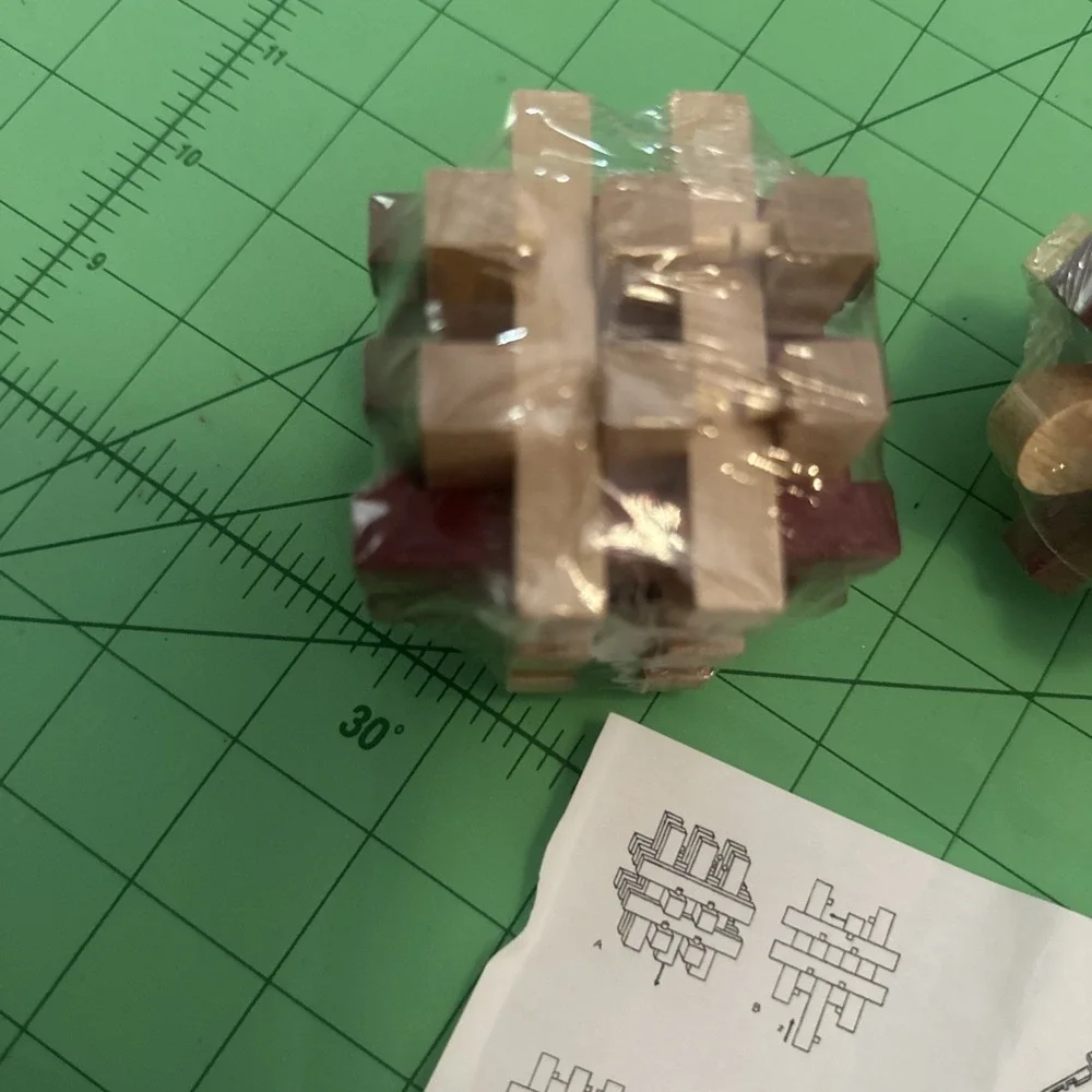 Mind Teaser Puzzles Wooden, NIB‎